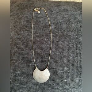 White House Black Market Silver Crescent Necklace